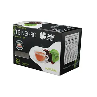 Te Negro Gold Flower Frutos Rojos 20 Und