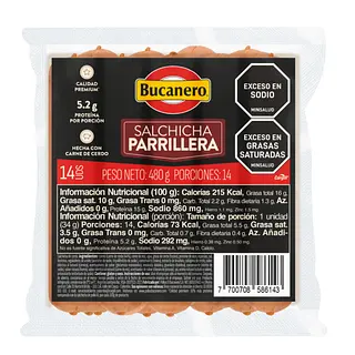 Salchicha Parrillera Bucanero 480gr